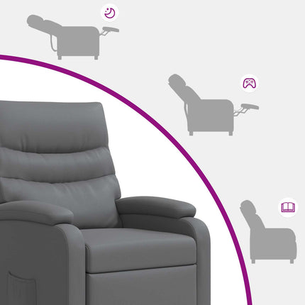 Recliner Grå Konstläder