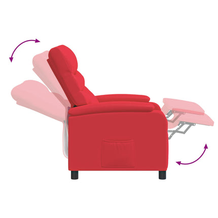 Recliner Röd Konstläder