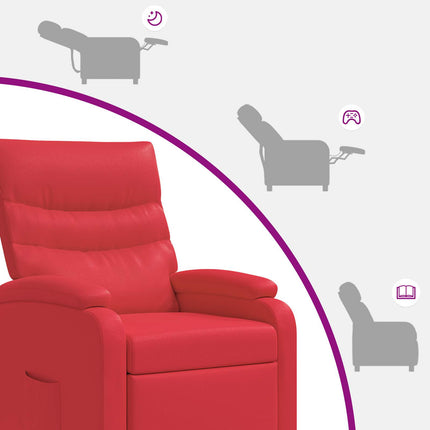 Recliner Röd Konstläder