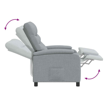 Recliner Ljusgrå Tyg