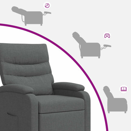 Recliner Mörkgrå Tyg