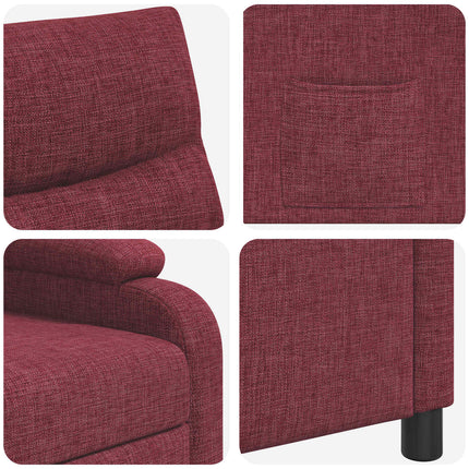 Recliner Vinröd Tyg