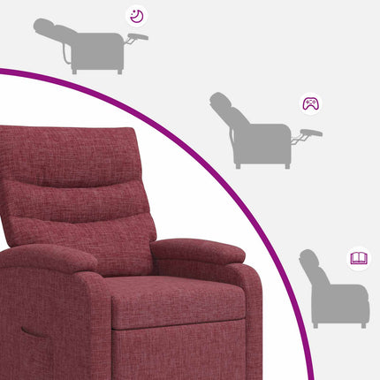 Recliner Vinröd Tyg