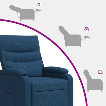 Recliner Blå Tyg