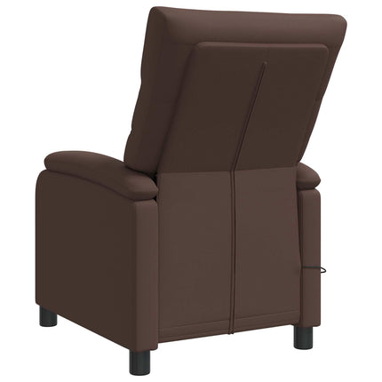 Massagefåtölj Brun Konstläder
