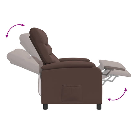 Massagefåtölj Brun Konstläder