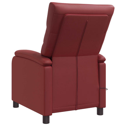 Massagefåtölj Vinröd Konstläder