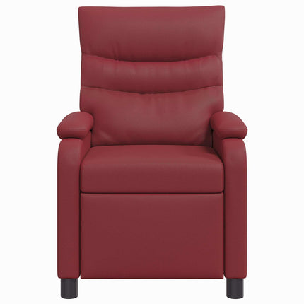 Massagefåtölj Vinröd Konstläder