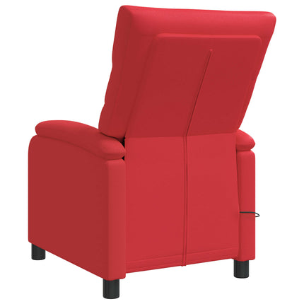 Massagefåtölj Röd Konstläder
