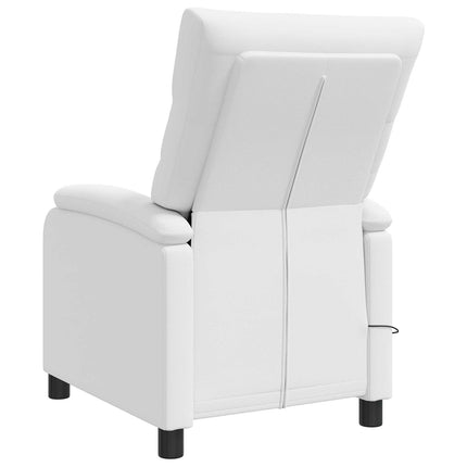 Massagefåtölj Vit Konstläder