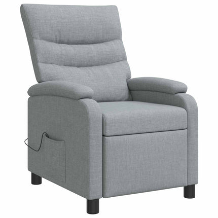 Massagefåtölj Ljusgrå Tyg