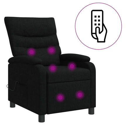 Massagefåtölj Svart Tyg