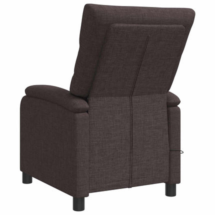 Massagefåtölj Mörkbrun Tyg