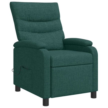 Massagefåtölj Mörkgrön Tyg