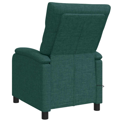 Massagefåtölj Mörkgrön Tyg