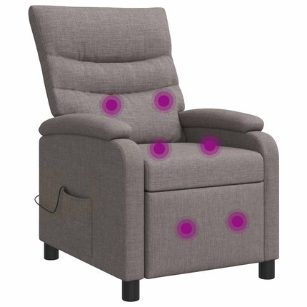 Massagefåtölj Taupe Tyg