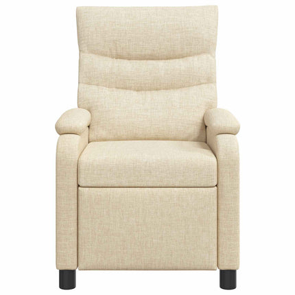 Massagefåtölj Gräddvit Tyg