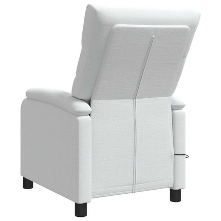 Massagefåtölj Vit Tyg