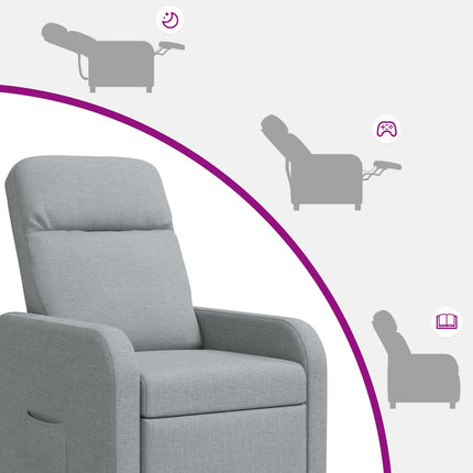 Recliner Ljusgrå Tyg