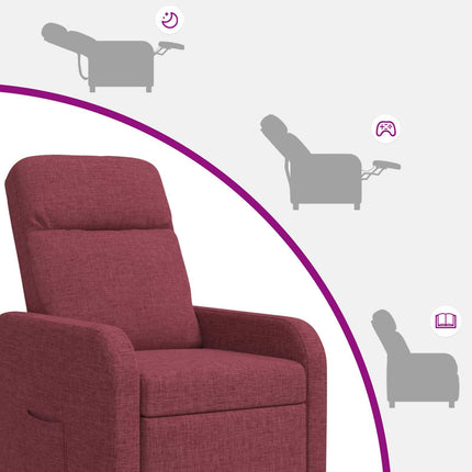 Recliner Vinröd Tyg
