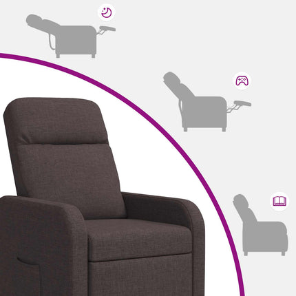 Recliner Mörkbrun Tyg