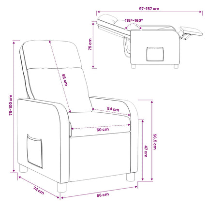 Recliner Mörkgrön Tyg