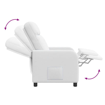 Recliner Vit Tyg