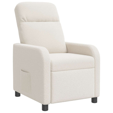 Recliner Gräddvit Bouclé