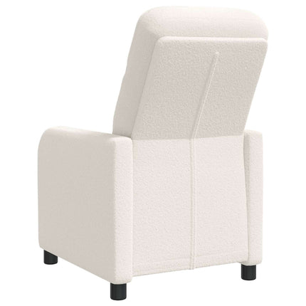 Recliner Gräddvit Bouclé