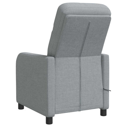 Massagefåtölj Ljusgrå Tyg