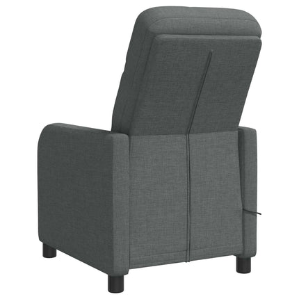 Massagefåtölj Mörkgrå Tyg