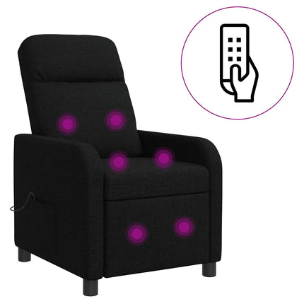 Massagefåtölj Svart Tyg