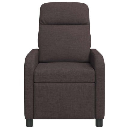 Massagefåtölj Mörkbrun Tyg