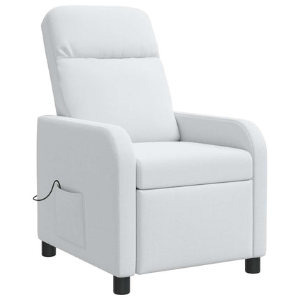 Massagefåtölj Vit Tyg