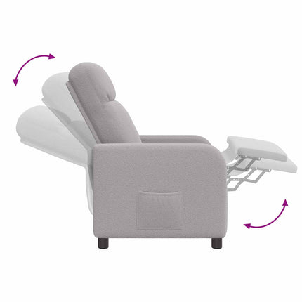 Massagefåtölj Ljusgrå Bouclé