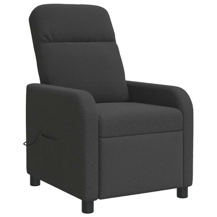 Massagefåtölj Mörkgrå Bouclé