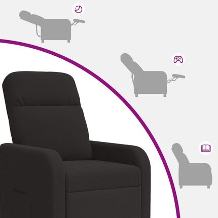 Massagefåtölj Svart Bouclé