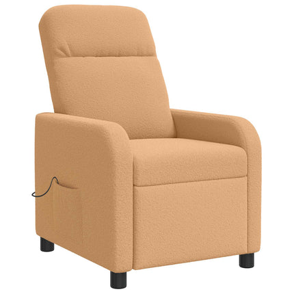 Massagefåtölj Beige Bouclé