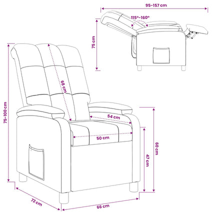 Recliner Svart Tyg