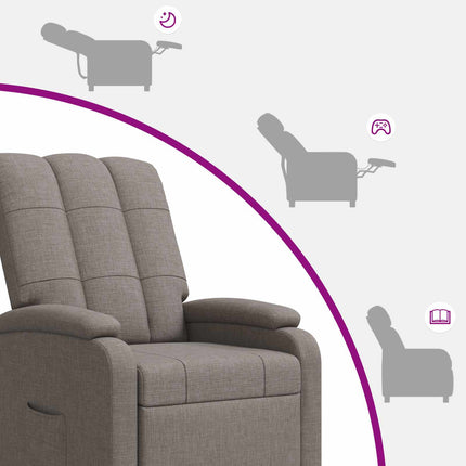 Recliner Taupe Tyg
