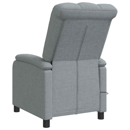 Massagefåtölj Ljusgrå Tyg