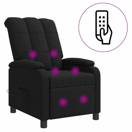 Massagefåtölj Svart Tyg