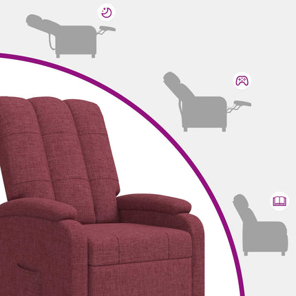 Massagefåtölj Vinröd Tyg
