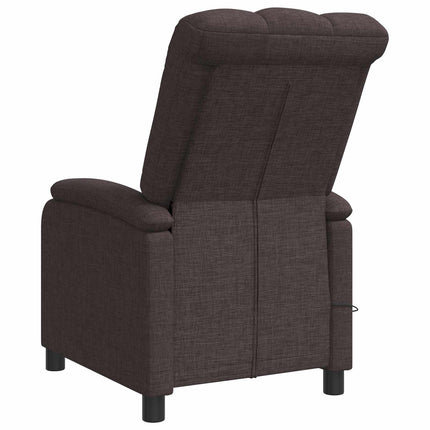 Massagefåtölj Mörkbrun Tyg