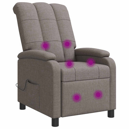 Massagefåtölj Taupe Tyg