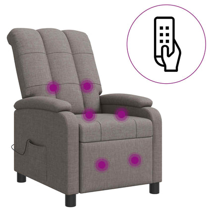 Massagefåtölj Taupe Tyg
