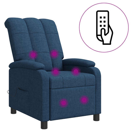 Massagefåtölj Blå Tyg