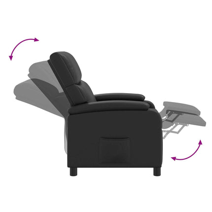 Recliner Svart Konstläder