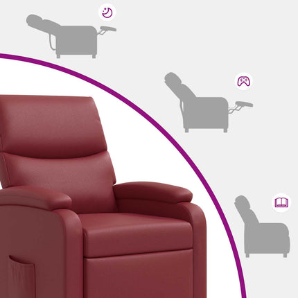Recliner Vinröd Konstläder