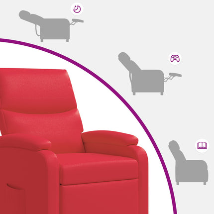 Recliner Röd Konstläder